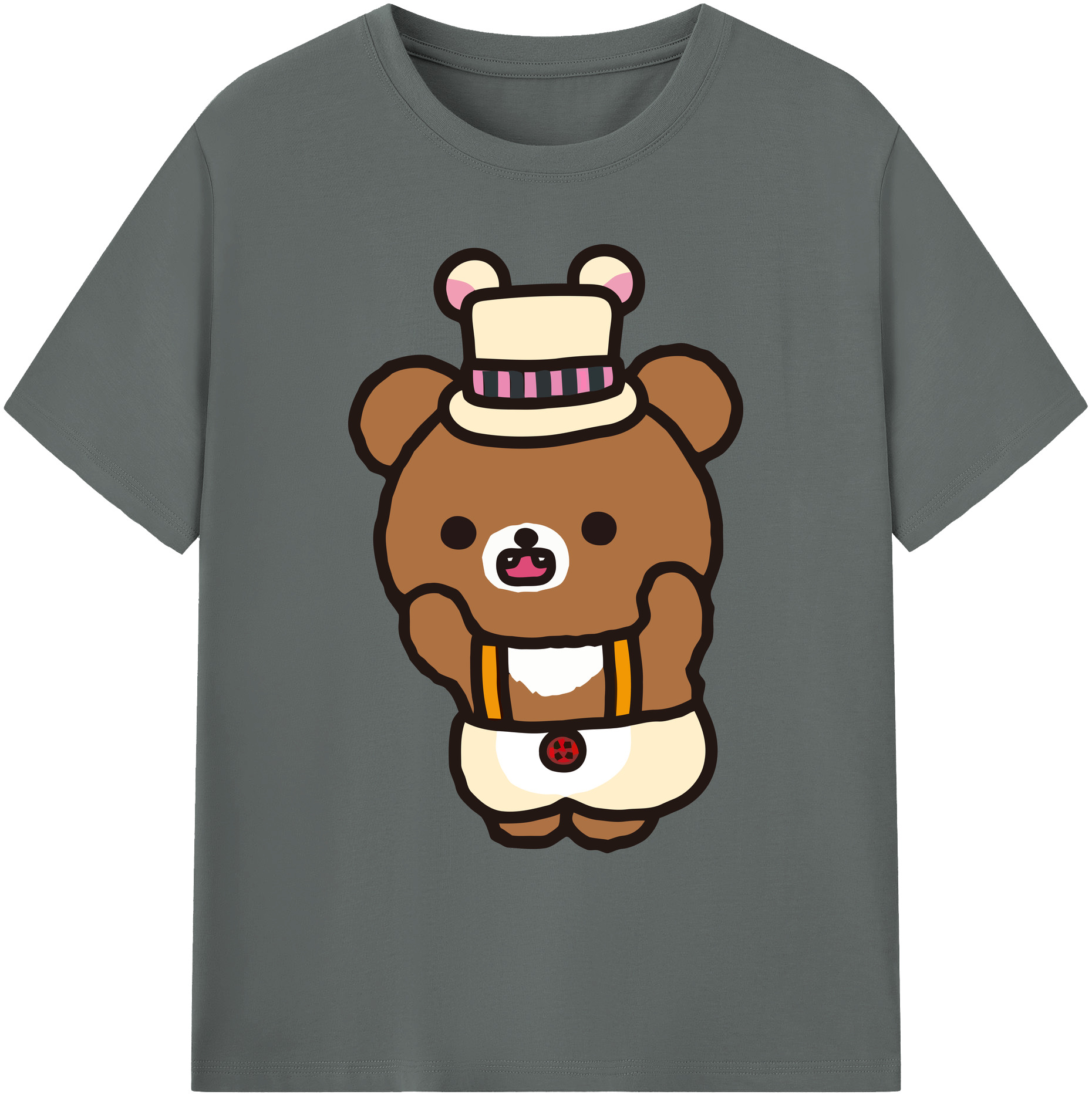 （画像用） リラックマ リラックマ キイロイトリ Rilakkuma Korilakkuma Kiiroitori 綿100％ メンズ半袖Tシャツ｜肌触りやわらか＆通気性